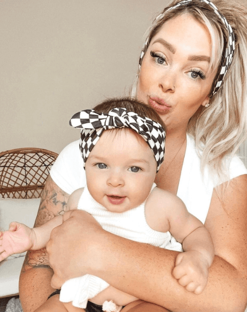 Checkerboard Mom Headband