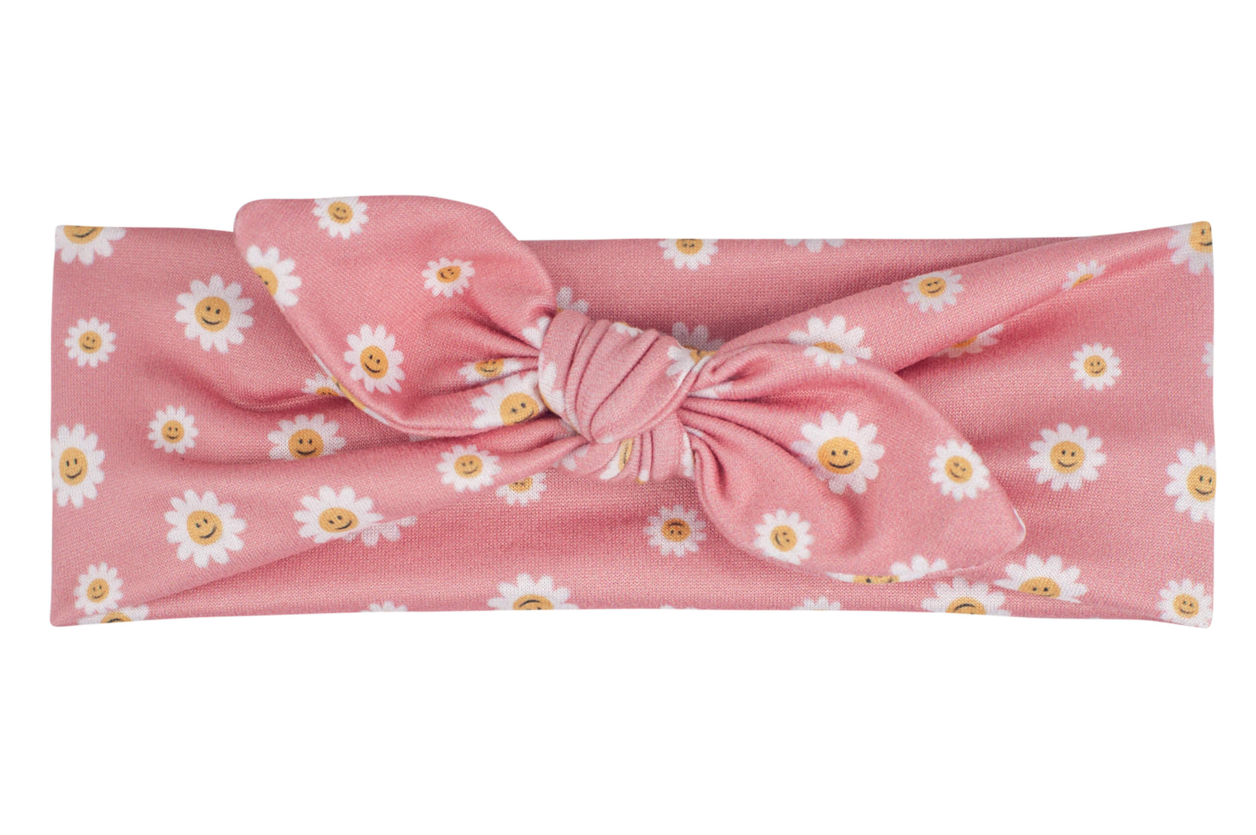 Knotted head wrap featuring a flower pattern for little girls from By Bella Boutique.