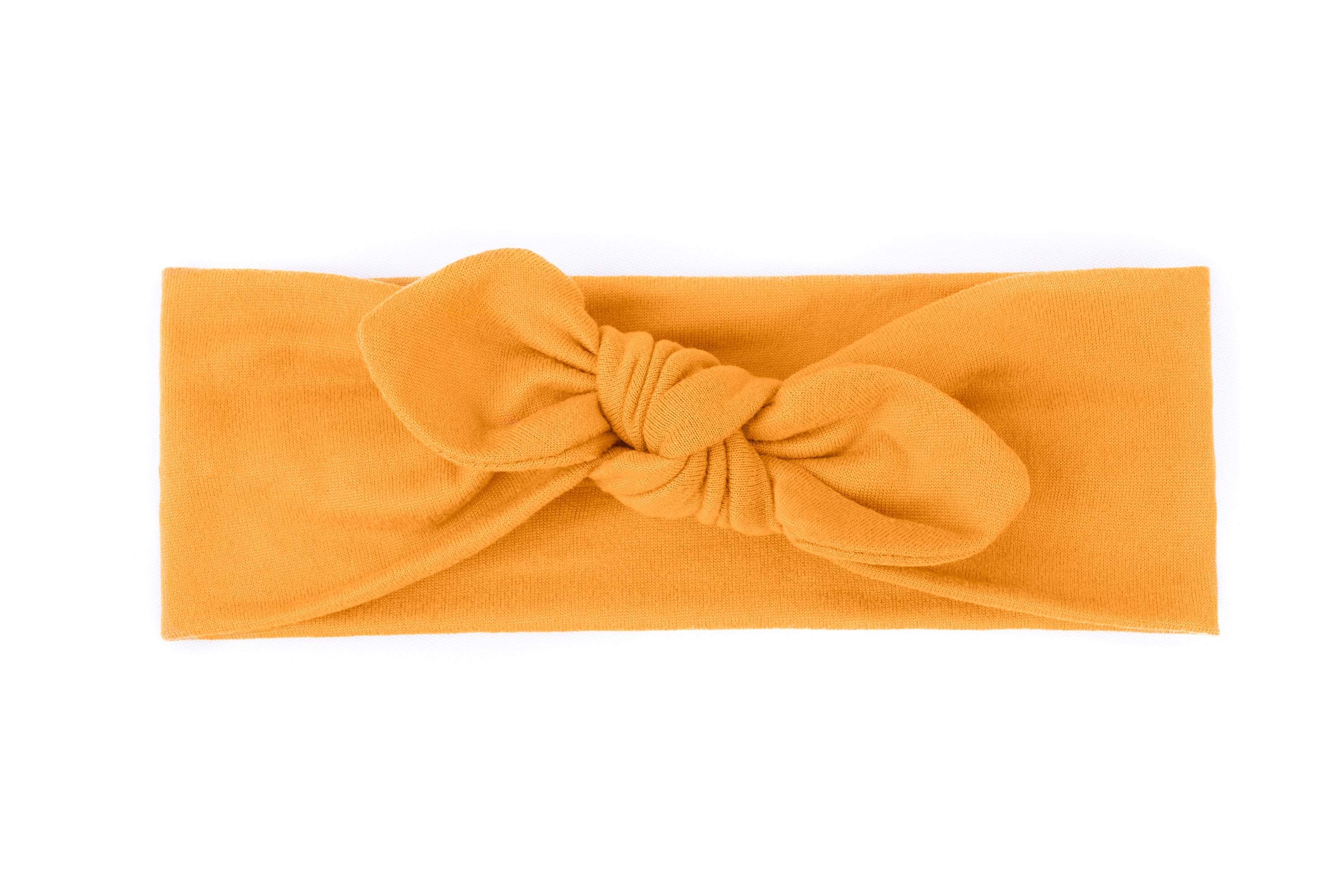 Handmade mustard headband wrap from By Bella Boutique.