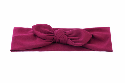 handmade burgundy wide headband from By Bella Boutique 