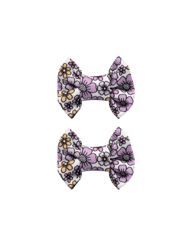Violet Fields Bow Clips