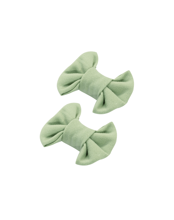 Sage Green Bow Clips