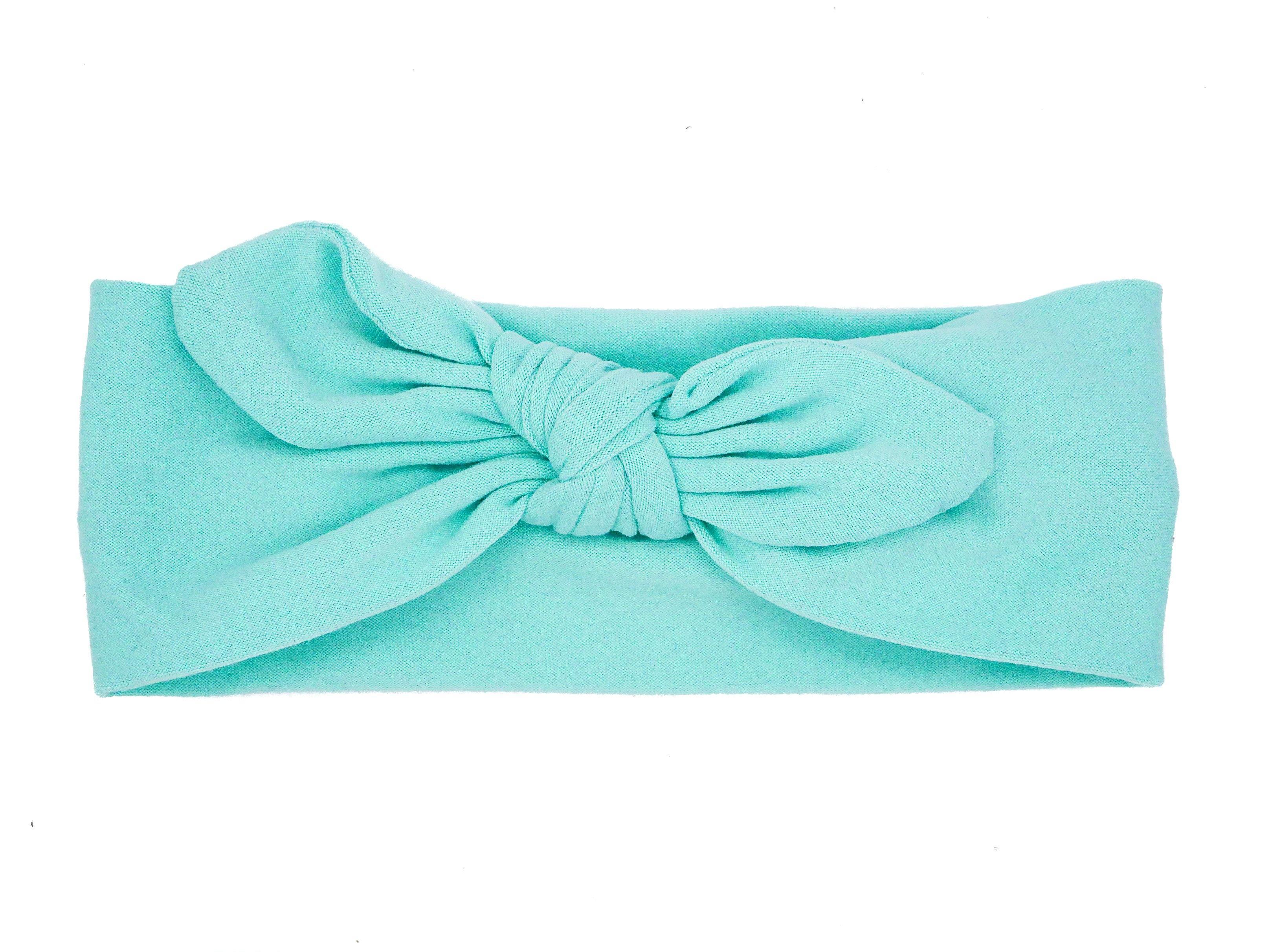 Aqua Top Knot Headband by bella boutique By Bella Boutique 