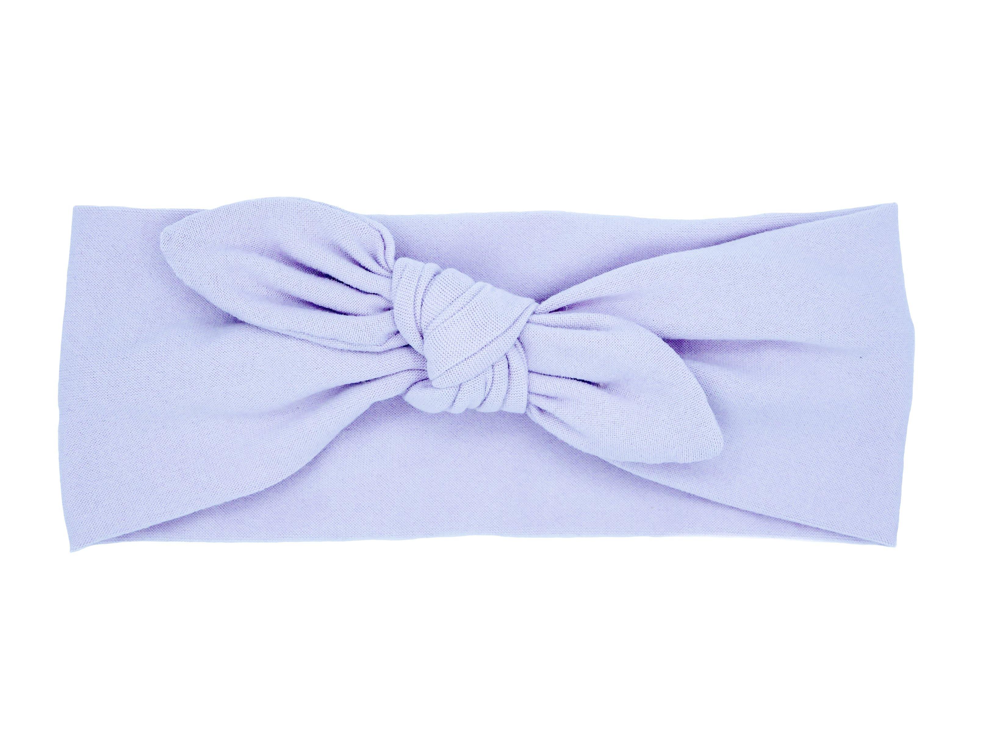 A lilac knotted headband from By Bella Boutique.