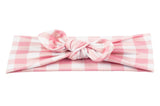 Pink Gingham Headband