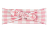 Pink Gingham Headband