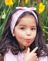 Pink Gingham Headband
