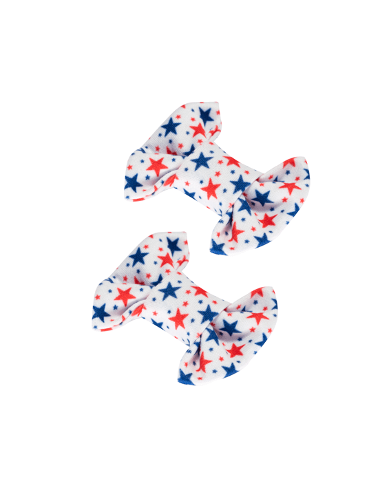 Star Spangled Bow Clips