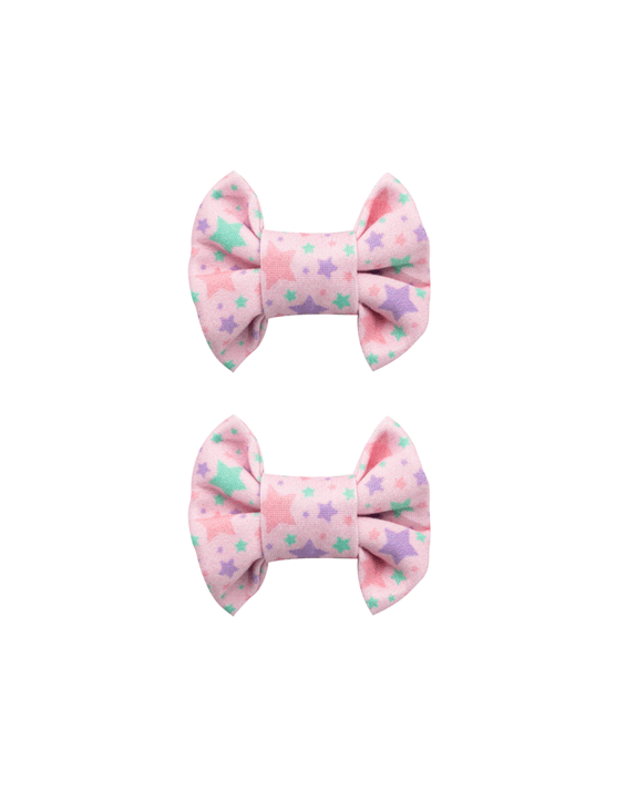 Twinkle in Pink Bow Clips