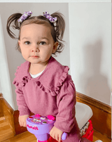 Violet Fields Bow Clips