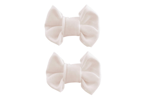 White Bow Clips