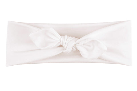 White baby head wrap for girls from By Bella Boutique.