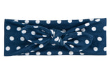 Blue Polka Dot Headband